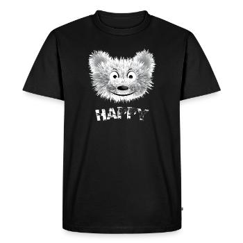 Happy Bear - Bébé Ours Mignon - T-shirt Premium bio Homme - noir - Devant - Nico (187cm)
