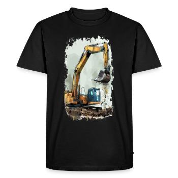 Bagger Schaufelbagger Baumaschine - Männer Premium Bio T-Shirt - Schwarz - Vorne - Nico (187cm)