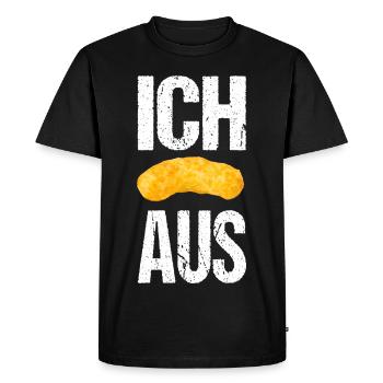 Ich flip aus Erdnussflips - Männer Premium Bio T-Shirt - Schwarz - Vorne - Nico (187cm)