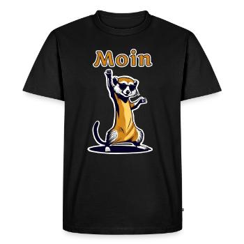 Suricate de Moin - T-shirt Premium bio Homme - noir - Devant - Nico (187cm)