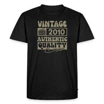 Authentic 2010 Millésime 2010 - Vintage 2010 Rétro - T-shirt Premium bio Homme - noir - Devant - Nico (187cm)