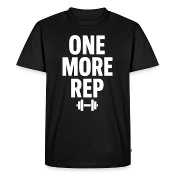 Une répétition de plus de la forme physique - T-shirt Premium bio Homme - noir - Devant - Nico (187cm)