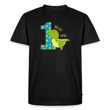 1st birthday. first birthday - Men's Premium Organic T-Shirt - black - Front - Nico (187cm)