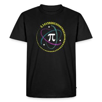 Pi day 3.14 Funny Math Lover Happy Pi day - Men's Premium Organic T-Shirt - black - Front - Nico (187cm)