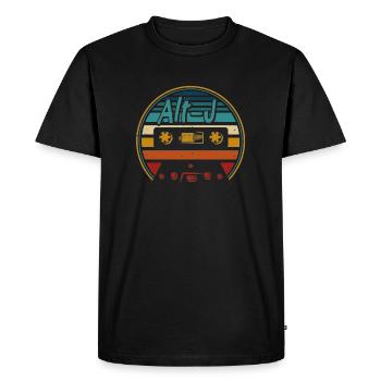 Vintage Alt-J Retro Cassette Retro - T-shirt Premium bio Homme - noir - Devant - Nico (187cm)