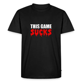 This game sucks - Men's Premium Organic T-Shirt - black - Front - Nico (187cm)