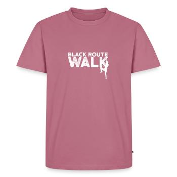 Black route walk - Men's Premium Organic T-Shirt - mauve - Front - Nico (187cm)