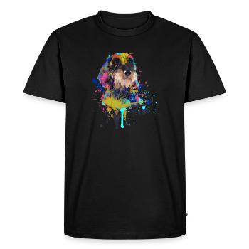 Illustration de teckel teckel teckel à poil dur - T-shirt Premium bio Homme - noir - Devant - Nico (187cm)