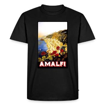 Posters de voyage vintage Italie - T-shirt Premium bio Homme - noir - Devant - Nico (187cm)