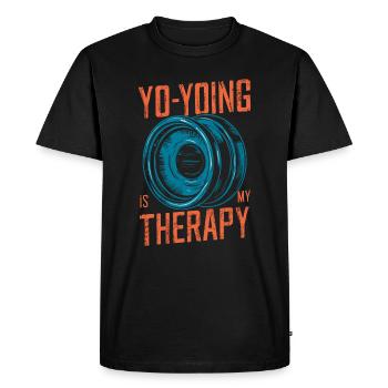 Yo-Yoing Is My Therapy - Men's Premium Organic T-Shirt - black - Front - Nico (187cm)