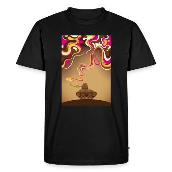 Tank Tank Love No War Stop Guerre Paix - T-shirt Premium bio Homme - noir - Devant - Nico (187cm)