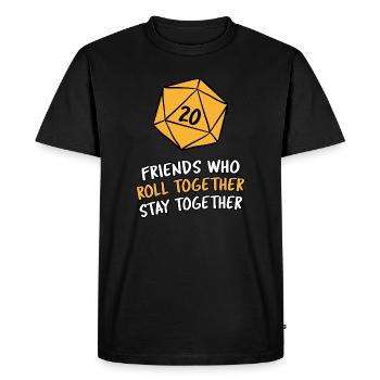 Gamer Best Friends RPG D20 Gift - Men's Premium Organic T-Shirt - black - Front - Nico (187cm)