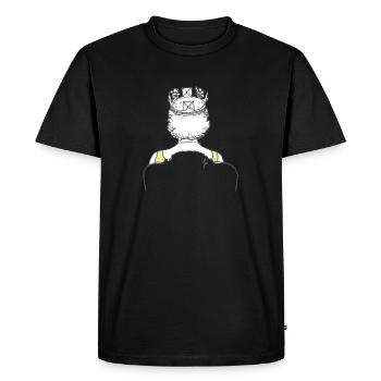 The Queen - Men's Premium Organic T-Shirt - black - Front - Nico (187cm)
