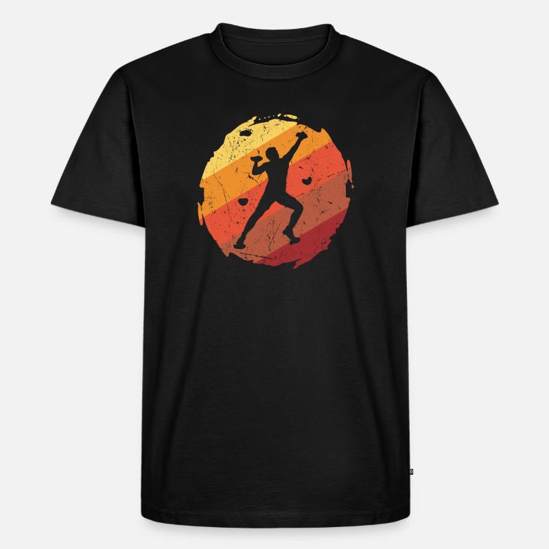 Bergsteiger Bouldern Klettern Boulder - Männer Premium Bio T-Shirt - Schwarz