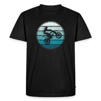 Motocross Dirt Bike Moto Enduro Moto-Cross - T-shirt Premium bio Homme - noir - Devant - Nico (187cm)