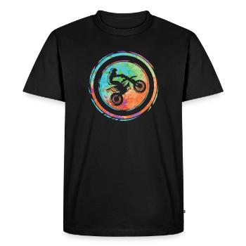 Motocross Dirt Bike Enduro Moto Moto-Cross - T-shirt Premium bio Homme - noir - Devant - Nico (187cm)