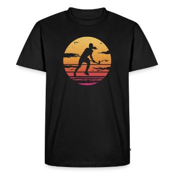 Field Hockey Players Vintage Hockey Players - Men's Premium Organic T-Shirt - black - Front - Nico (187cm)
