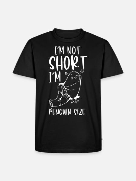 Pinguin Größe Pinguine Antarktis Kaiserpinguin - Männer Premium Bio T-Shirt - Schwarz