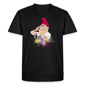 Un Hipster de jardin - T-shirt Premium bio Homme - noir - Devant - Nico (187cm)
