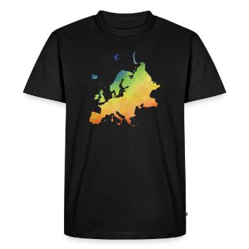 europe - T-shirt Premium bio Homme - noir - Devant - Nico (187cm)