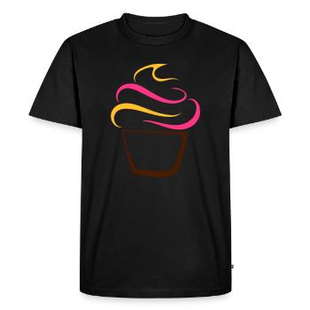un dessin à la plume un petit gâteau - T-shirt Premium bio Homme - noir - Devant - Nico (187cm)