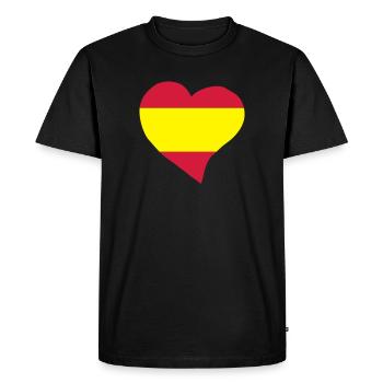 Cœur espagnol - T-shirt Premium bio Homme - noir - Devant - Nico (187cm)
