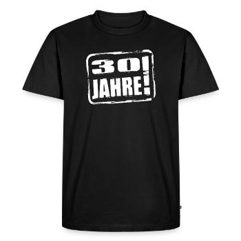 30 Jahre alt Geburtstag sticker Aufkleber 30. - Männer Premium Bio T-Shirt - Schwarz - Vorne - Nico (187cm)