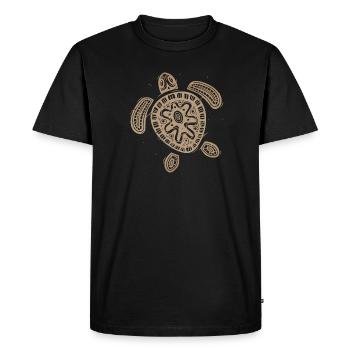 Hawaii Turtle - Men's Premium Organic T-Shirt - black - Front - Nico (187cm)