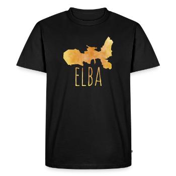 Elba - Men's Premium Organic T-Shirt - black - Front - Nico (187cm)