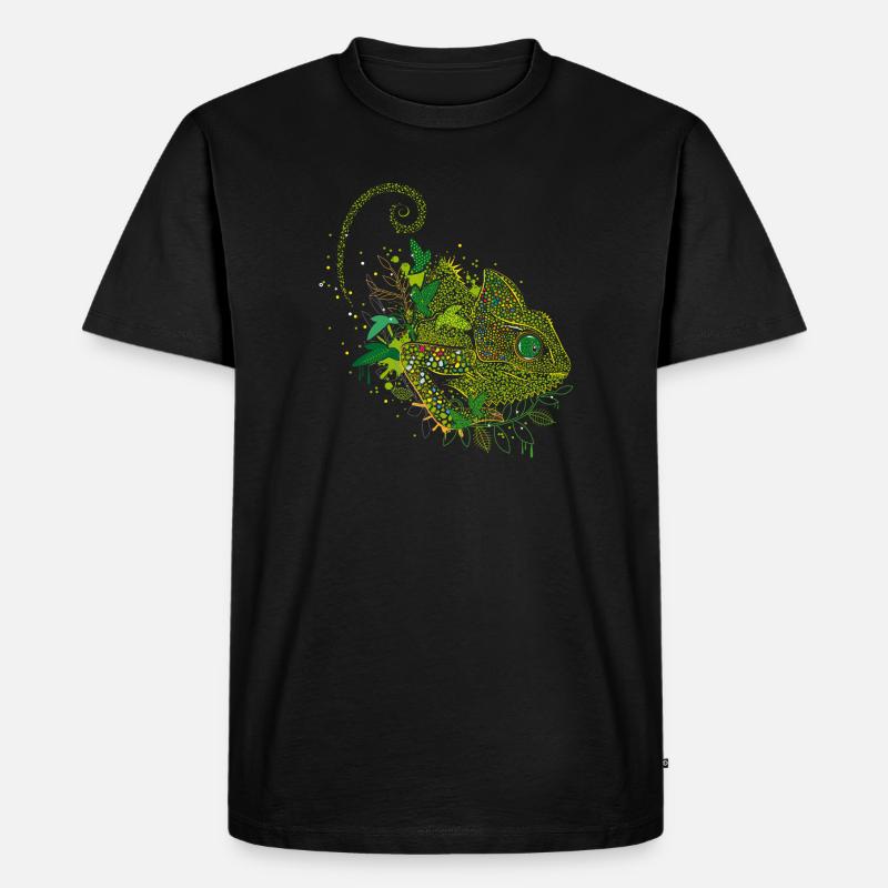 wunderschönes Chamäleon Graffiti - Männer Premium Bio T-Shirt - Schwarz