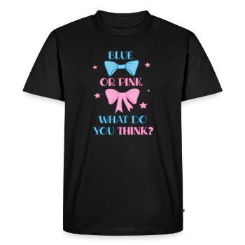 Baby Gender Reveal Party - Men's Premium Organic T-Shirt - black - Front - Nico (187cm)