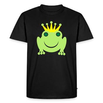 Roi grenouille - T-shirt Premium bio Homme - noir - Devant - Nico (187cm)