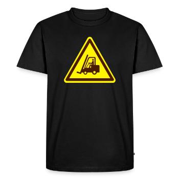 plaque Chariots (couleurs personnalisables!) - T-shirt Premium bio Homme - noir - Devant - Nico (187cm)