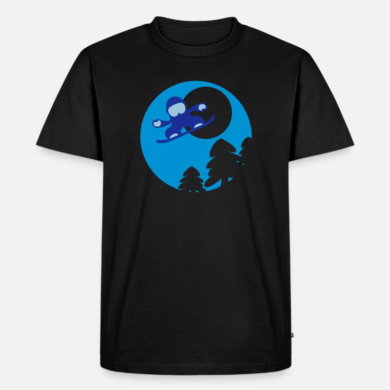 snowboader2 - Männer Premium Bio T-Shirt - Schwarz