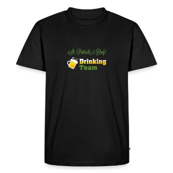 St. Patrick´s Day Trink Team - Männer Premium Bio T-Shirt - Schwarz - Vorne - Nico (187cm)