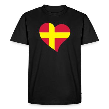  cœur - T-shirt Premium bio Homme - noir - Devant - Nico (187cm)