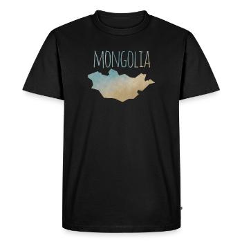 Mongolia - Men's Premium Organic T-Shirt - black - Front - Nico (187cm)