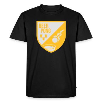 Beer Pongs Sign Motif - Men's Premium Organic T-Shirt - black - Front - Nico (187cm)