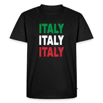 Italy / Gift / Gift Idea - Men's Premium Organic T-Shirt - black - Front - Nico (187cm)