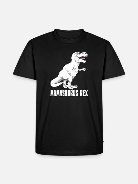 Mutter Dinosaurier - Mamasaurus Rex - Lustig - Männer Premium Bio T-Shirt - Schwarz