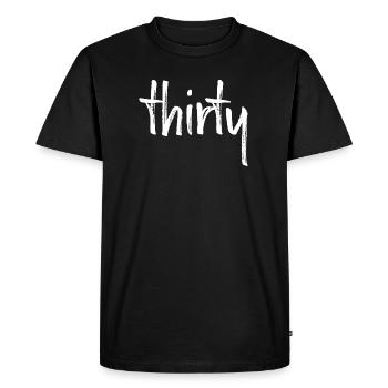 30 trente 30. numéro de cadeau d'anniversaire numéro 30 - T-shirt Premium bio Homme - noir - Devant - Nico (187cm)