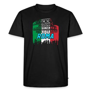 Rome / Cadeau / Idée de cadeau - T-shirt Premium bio Homme - noir - Devant - Nico (187cm)