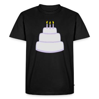 Birthday cake - T-shirt Premium bio Homme - noir - Devant - Nico (187cm)