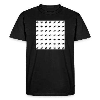 black and white art - Men's Premium Organic T-Shirt - black - Front - Nico (187cm)