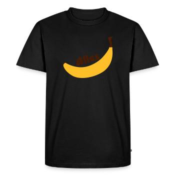 tous banane - T-shirt Premium bio Homme - noir - Devant - Nico (187cm)