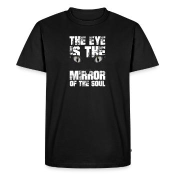 Chat chaton miaou chat domestique oeil de chat - T-shirt Premium bio Homme - noir - Devant - Nico (187cm)