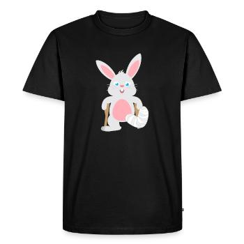Chemise enfant Lapin à la jambe de gypse Animal Hare - T-shirt Premium bio Homme - noir - Devant - Nico (187cm)