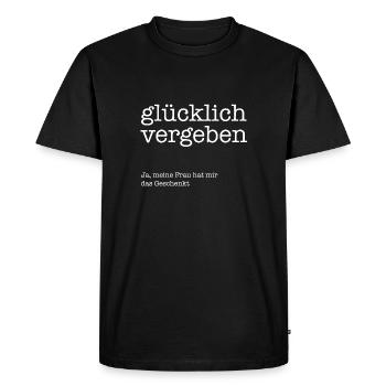 Heureux pardonner - T-shirt Premium bio Homme - noir - Devant - Nico (187cm)