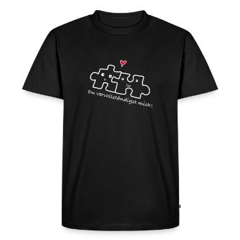 Love relationship couple - Men's Premium Organic T-Shirt - black - Front - Nico (187cm)