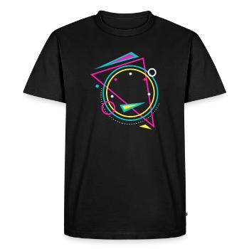 géométrie - T-shirt Premium bio Homme - noir - Devant - Nico (187cm)